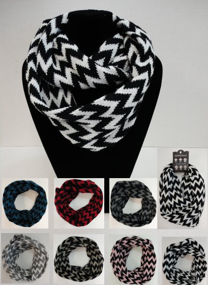 Knitted Infinity SCARF [Chevron]